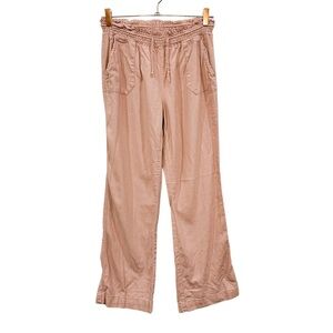 CI SONO Linen Collection Pink Mauve Linen Blend Drawstring Pants Size Large
